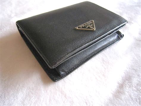 Black Saffiano Leather Wallet .